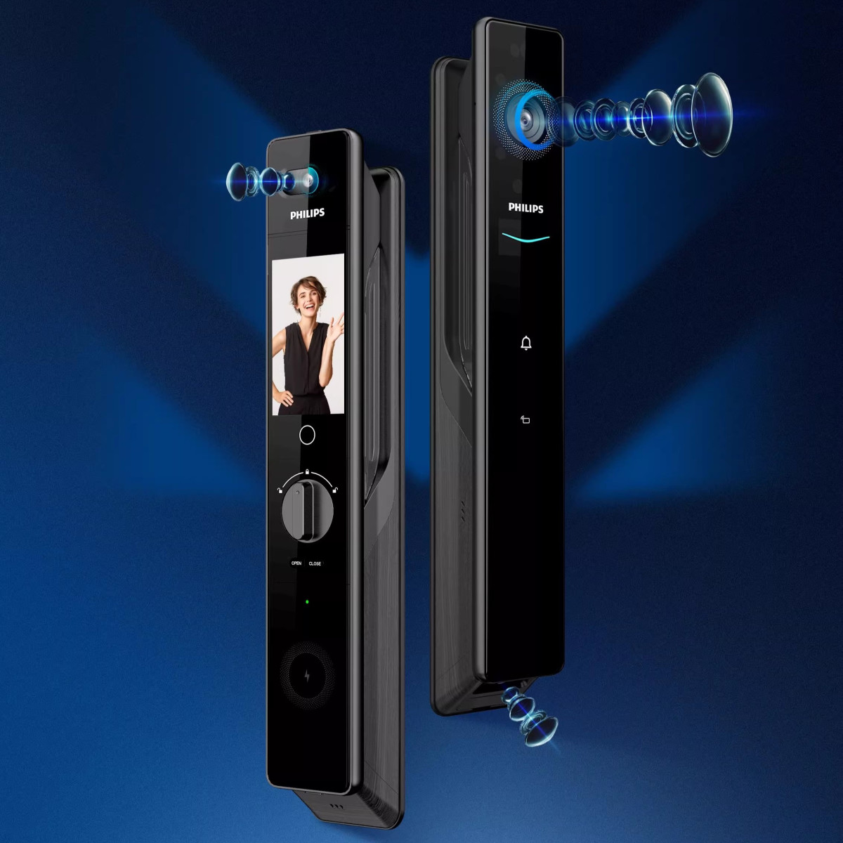 【Philips飛利浦】DDL902 MVP 掌靜脈人臉識別貓眼電子鎖 內外三鏡頭貓眼 雙螢幕設計 支援無線充電 2025飛利浦最新旗艦機